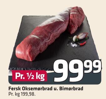 Fleggaard Fersk oksemørbrad u. bimørbrad tilbud
