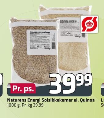 Fleggaard Naturens energi solsikkekerner el. quinoa tilbud