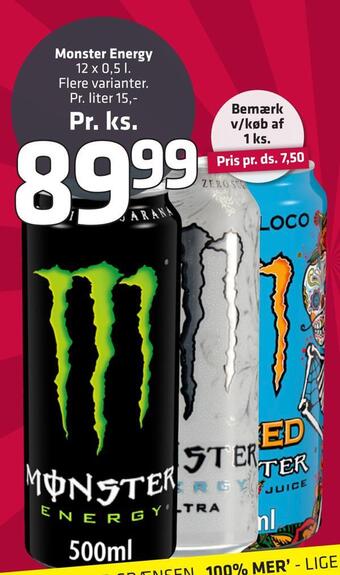 Fleggaard Monster energy tilbud
