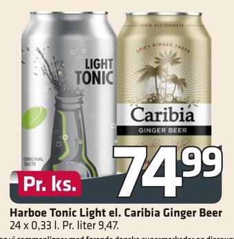 Fleggaard Harboe tonic light el. caribia ginger beer tilbud