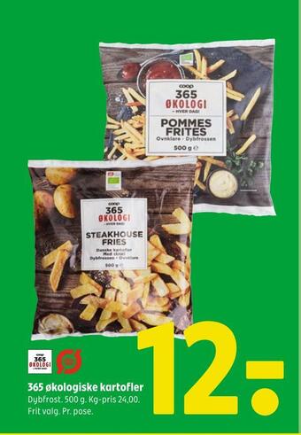 Coop 365 365 økologiske kartofler tilbud