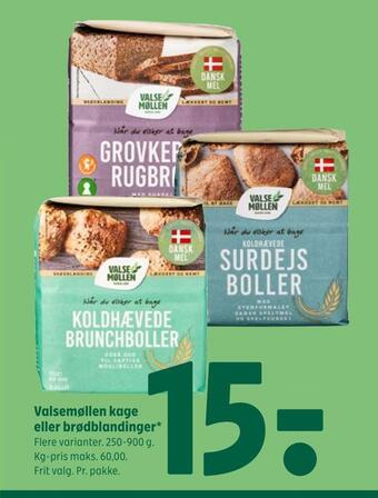 Coop 365 Valsemøllen kage eller brødblandinger tilbud