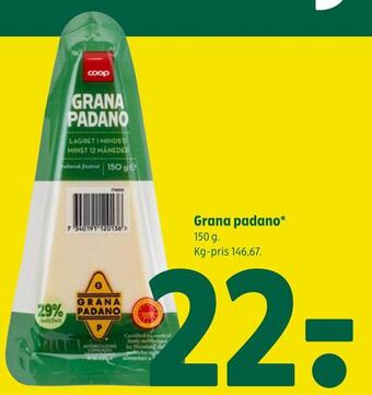 Coop 365 Grana padano tilbud