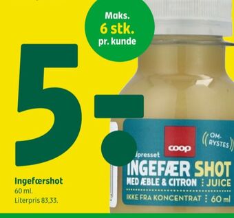 Coop 365 Coop ingefærshot æble & citron tilbud