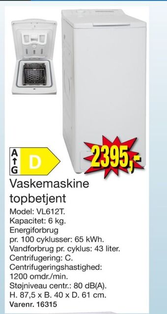 Harald Nyborg Wasco vaskemaskine tilbud