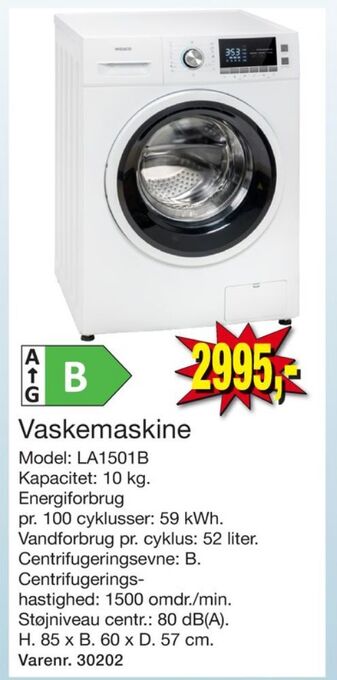 Harald Nyborg Wasco vaskemaskine tilbud