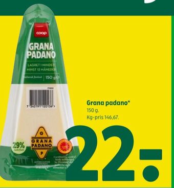 Coop 365 Coop grana padano tilbud
