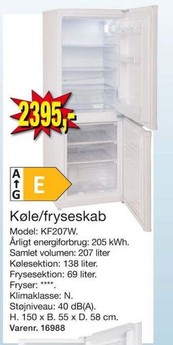 Harald Nyborg Wasco køle/fryseskab tilbud