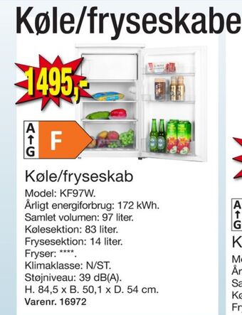 Harald Nyborg Wasco køle/fryseskab tilbud