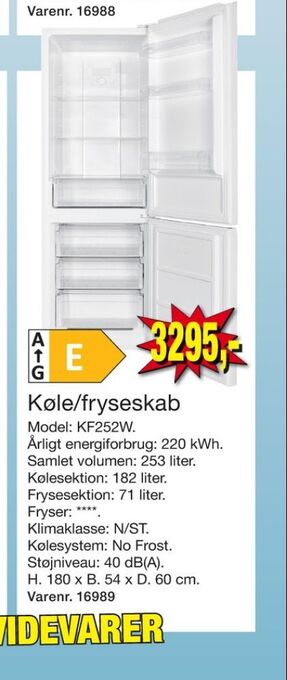 Harald Nyborg Wasco køle/fryseskab tilbud