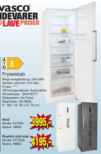 Harald Nyborg Wasco fryseskab tilbud