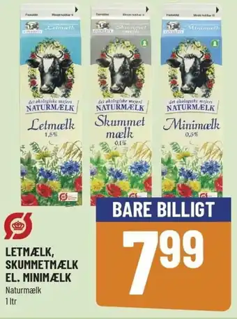 Løvbjerg Letmælk, Skummetmælk El. Minimælk 1 ltr tilbud