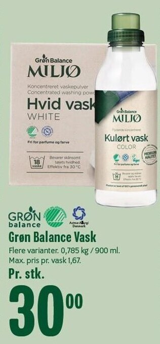Grøn balance vask