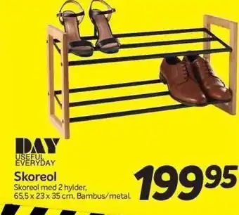 Din Isenkræmmer Skoreol med 2 hylder tilbud