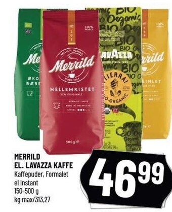 Løvbjerg Merrild el. lavazza kaffe tilbud