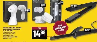 Løvbjerg Facial cleaner, nail polisher, ansigtsbørste, krøllejern el. glattejern tilbud