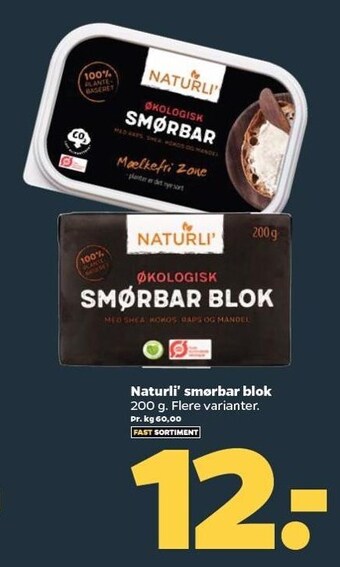 Netto Naturli' smørbar blok tilbud