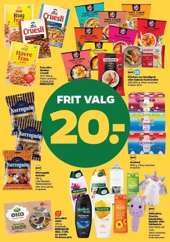 Netto Fras el. quaker cruesli, kitchen joy færdigreter, smør, bolcher el hårbørste shampoo tilbud