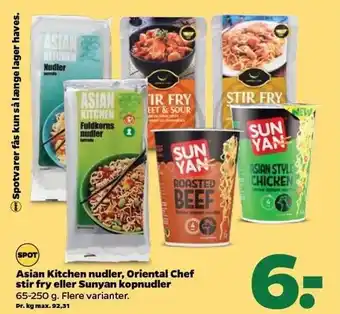 Netto Asian kitchen nudler, oriental chef tilbud