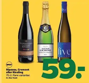 Netto Ripasso, crement el. riesling tilbud