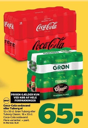 Netto Coca-cola sodavand el. tuborg øl tilbud
