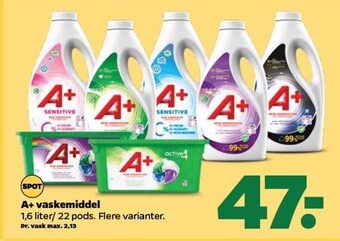 Netto A+ vaskemiddel tilbud