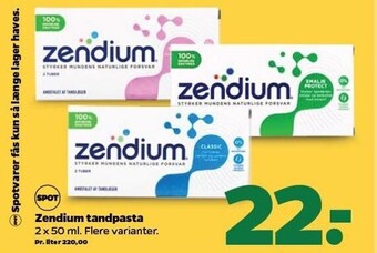 Netto Zendium tandpasta tilbud