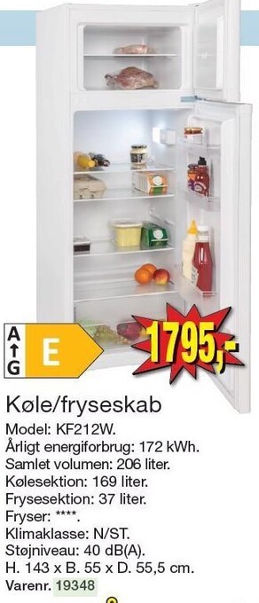 Harald Nyborg Køle/fryseskab tilbud