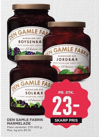 MENY Den gamle fabrik marmelade tilbud