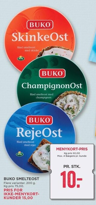 MENY Buko smelteost tilbud