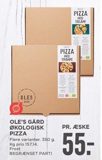 MENY Ole's gård økologisk pizza tilbud