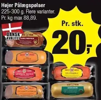 Calle Pålægspølser tilbud