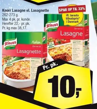 Calle Lasagne el. lasagnette tilbud