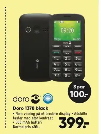 Bilka Doro 1378 black tilbud
