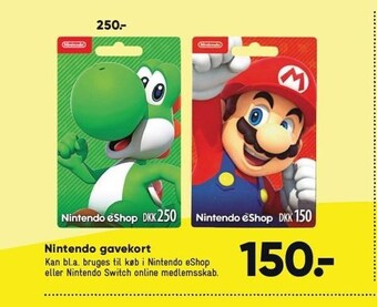 Bilka Nintendo gavekort tilbud