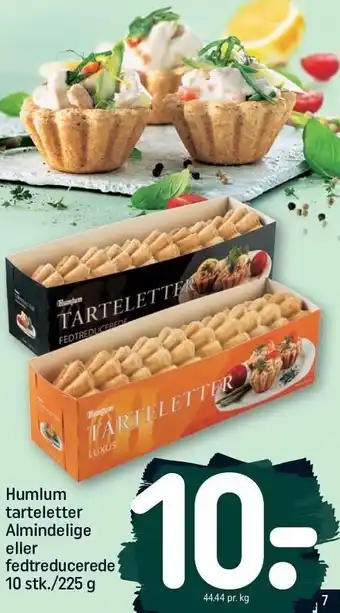 Humlum tarteletter almidelige eller fedtreducerende 10 stk./225 g