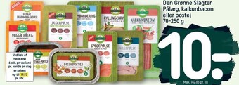 REMA 1000 Den grønne slagter pålæg, kalkunbacon el. postej tilbud