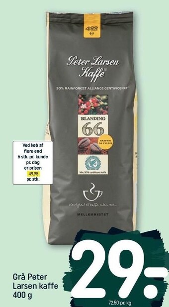 REMA 1000 Grå peter larsen kaffe tilbud