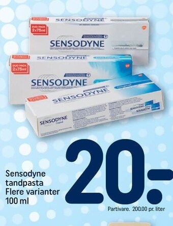 Sensodyne tandpasta