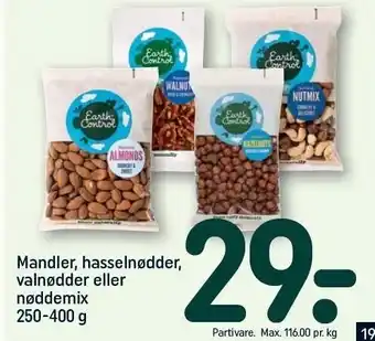 REMA 1000 Mandler, hasselnødder, valnødder el. nøddemix tilbud