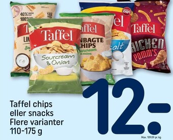 REMA 1000 Taffel chips el. snacks tilbud