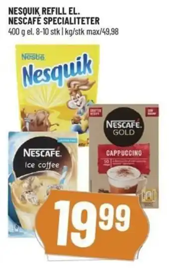 Løvbjerg Nesquik Refill El. Nescafe Specialiteter 400g tilbud