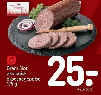 REMA 1000 Gram slot øko oksespegepølse tilbud