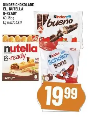 Løvbjerg Kinder Chokolade El. Nutella B Ready 60-132g tilbud