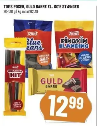 Løvbjerg Toms Poser, Guld Barre El. Go'e Stænger 80-130g tilbud