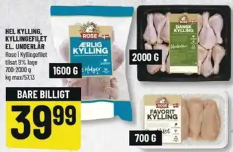 Løvbjerg Hel Kylling, Kyllingefilet El. Underlår 700-2000g tilbud