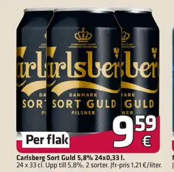 Fleggaard Carlsberg Sort Guld 5.8% 24x0.33L tilbud