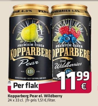 Fleggaard Kopparberg Pear el. Wildberry tilbud