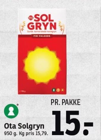 SPAR Ota Solgryn tilbud