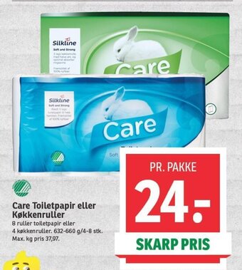 SPAR Care Toiletpapir eller Køkkenruller tilbud